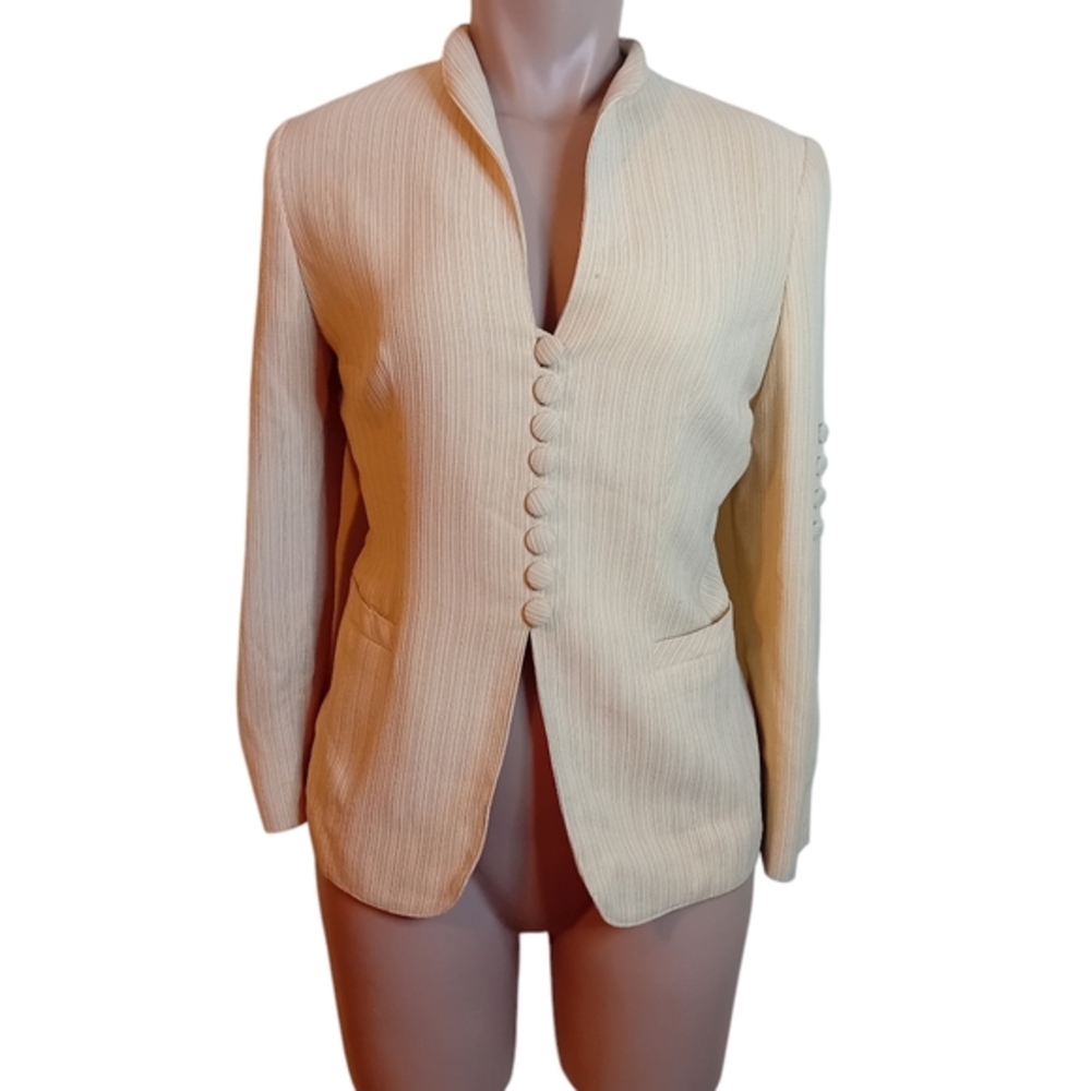 NWOT Vintage‎ Gai Mattiolo Buttoned Blazer Business Suit Formal Retro 12 READ